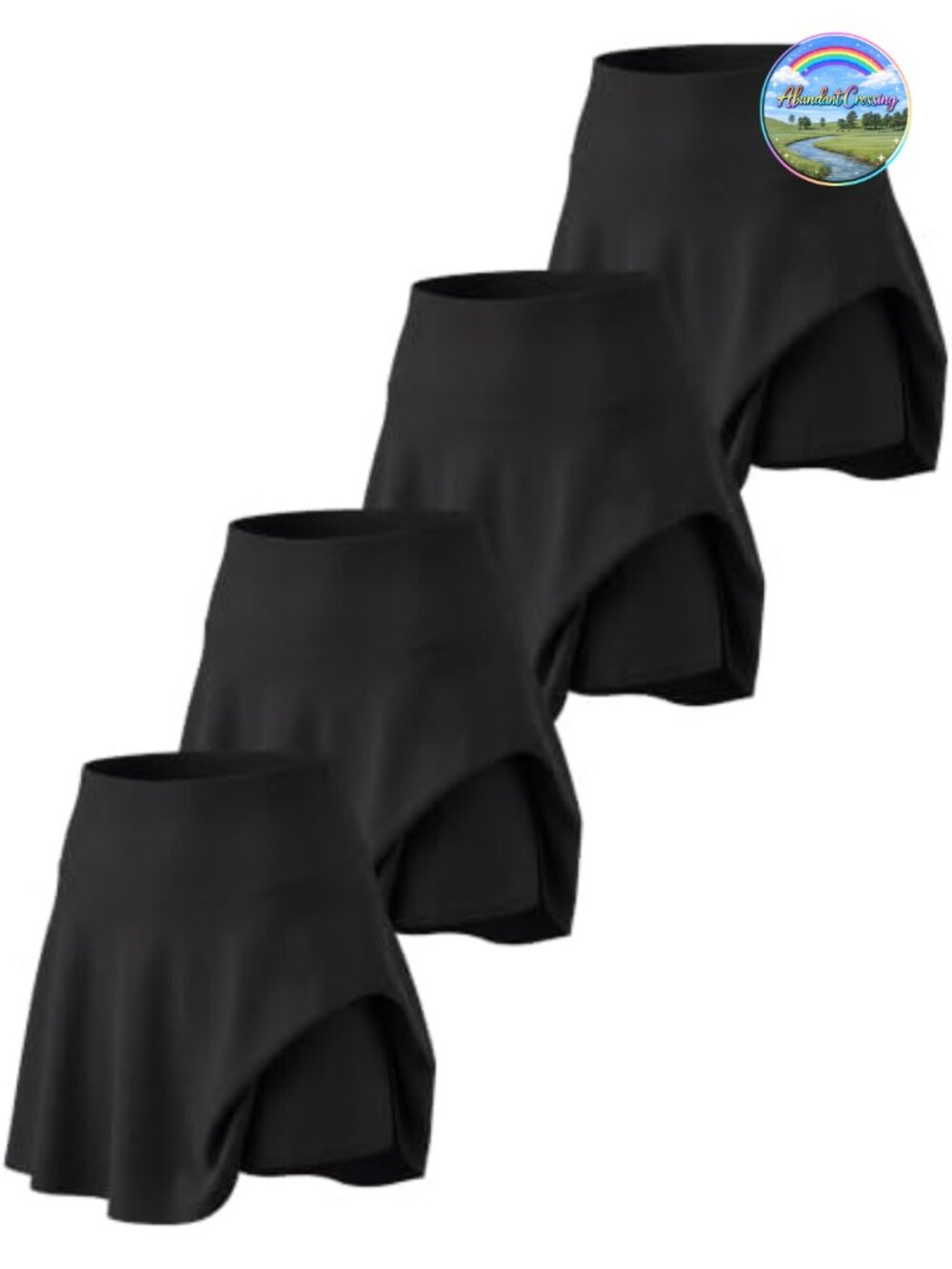 4 Pack Pleated Skater Skorts for Women Athletic Tennis Golf Athletic Skirt with